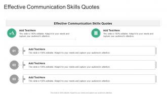 Effective Communication Skills Quotes In Powerpoint And Google Slides Cpb