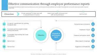 Effective Communication Through Employee Implementation Of Formal Communication