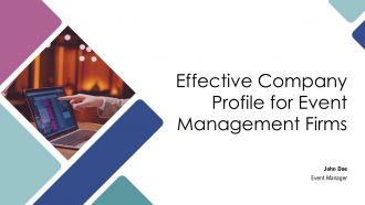 Effective Company Profile For Event Management Firms PPT Structure AT
