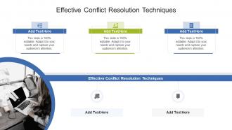 Effective Conflict Resolution Techniques In Powerpoint And Google Slides Cpb