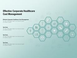 Effective corporate healthcare cost management ppt powerpoint presentation outline ideas