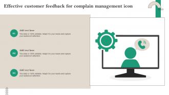 Effective Customer Feedback For Complain Management Icon