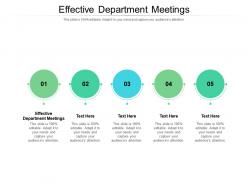Effective department meetings ppt powerpoint presentation ideas samples cpb