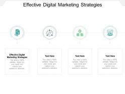Effective digital marketing strategies ppt powerpoint presentation show example topics cpb