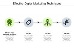 Effective digital marketing techniques ppt powerpoint presentation icon cpb