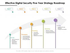 Effective Digital Security Five Year Strategy Roadmap