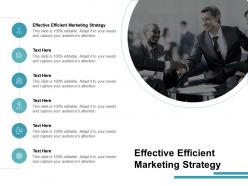 Effective efficient marketing strategy ppt powerpoint presentation gallery format cpb