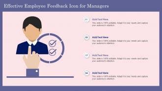 Effective Employee Feedback Icon For Managers