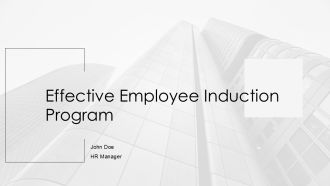 Effective Employee Induction Program PPT Presentation AT