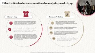 Effective Fashion Business Solutions By Analyzing Market Gap Clothing Boutique Business Plan BP SS