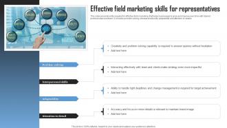 Effective Field Marketing Skills For Representatives