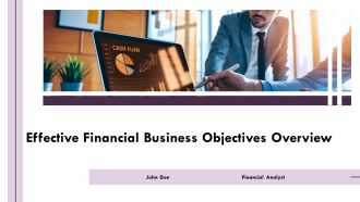 Effective Financial Business Objectives Overview PPT Mockup AT