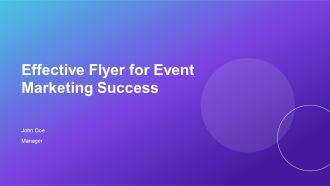Effective Flyer For Event Marketing Success PPT Summary AT