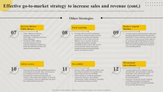 Effective Go To Market Strategy To Increase Sales And Revenue Cleaning Concierge BP SS Analytical Impactful