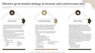 Effective Go To Market Strategy To Increase Sales And Revenue Retail Boutique Business Plan BP SS Aesthatic Colorful