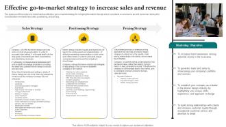 Effective Go To Market Strategy To Increase Sales And Revenue Sustainable Interior Design BP SS
