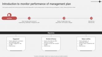 Effective Guide To Ensure Stakeholder Introduction To Monitor Performance Of Management Plan