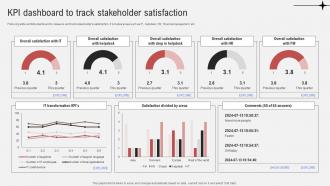 Effective Guide To Ensure Stakeholder KPI Dashboard To Track Stakeholder Satisfaction