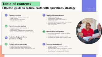 Effective Guide To Reduce Costs With Operations Strategy Powerpoint Presentation Slides Strategy Cd V Idea Impactful
