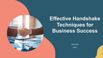 Effective Handshake Techniques For Business Success PPT Example AT
