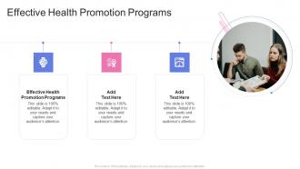 Effective Health Promotion Programs In Powerpoint And Google Slides Cpb