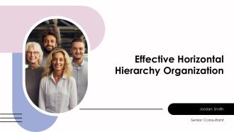 Effective Horizontal Hierarchy Organization PPT Slides AT