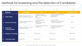 Effective Human Resource Planning Methods For Screening And Pre-Selection Of Candidates