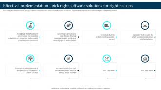Effective Implementation Pick Right Software Solutions For Right Reasons Enterprise Governance
