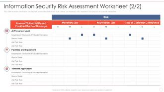 Effective information security information security risk assessment worksheet