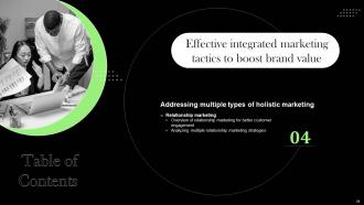 Effective Integrated Marketing Tactics To Boost Brand Value Powerpoint Presentation Slides MKT CD V Images Graphical