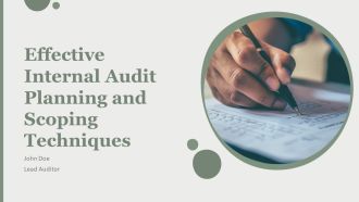 Effective Internal Audit Planning And Scoping Techniques PPT Summary AT