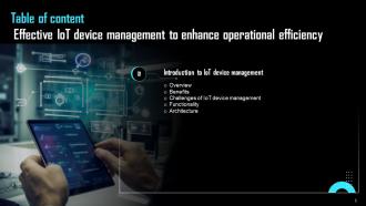 Effective IoT Device Management To Enhance Operational Efficiency Powerpoint Presentation Slides IoT CD Idea Professional