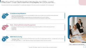 Effective IT Cost Optimization Strategies For CIOS Contd Improvise Technology Spending