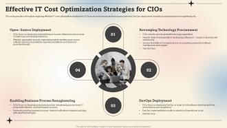 Effective It Cost Optimization Strategies For CIOS Prioritize IT Strategic Cost