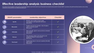 Effective Leadership Analysis Business Checklist