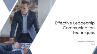 Effective Leadership Communication Techniques PPT Presentation AT