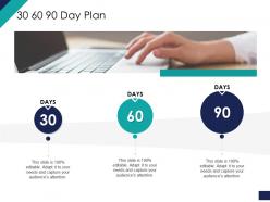 Effective leadership management styles approaches 30 60 90 day plan ppt slides icons