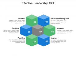 Effective leadership skill ppt powerpoint presentation summary professional cpb