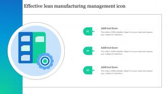 Effective Lean Manufacturing Management Icon