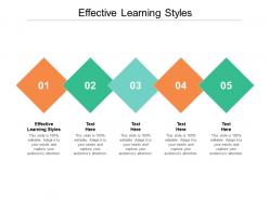 Effective learning styles ppt powerpoint presentation professional visuals cpb
