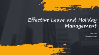 Effective Leave And Holiday Management PPT Template AT