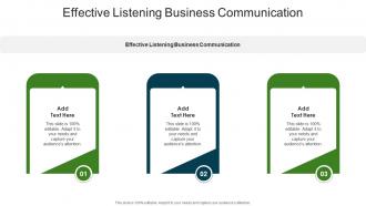 Effective Listening Business Communication In Powerpoint And Google Slides Cpb