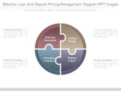 Effective loan and deposit pricing management diagram ppt images
