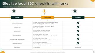 Effective Local SEO Checklist With Tasks