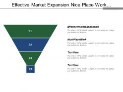Effective market expansion nice place to work marketing budget