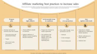 Effective Marketing Strategies Affiliate Marketing Best Practices To Increase Sales