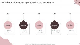 Effective Marketing Strategies For Salon And Spa Marketing Plan To Maximize SPA Business Strategy SS V