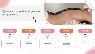 Effective Marketing Strategies For Salon And Spa Marketing Strategies For Spa Business Strategy SS V