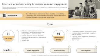 Effective Marketing Strategies Overview Of Website Testing To Increase Customer Engagement