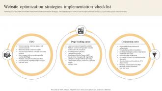 Effective Marketing Strategies Website Optimization Strategies Implementation Checklist